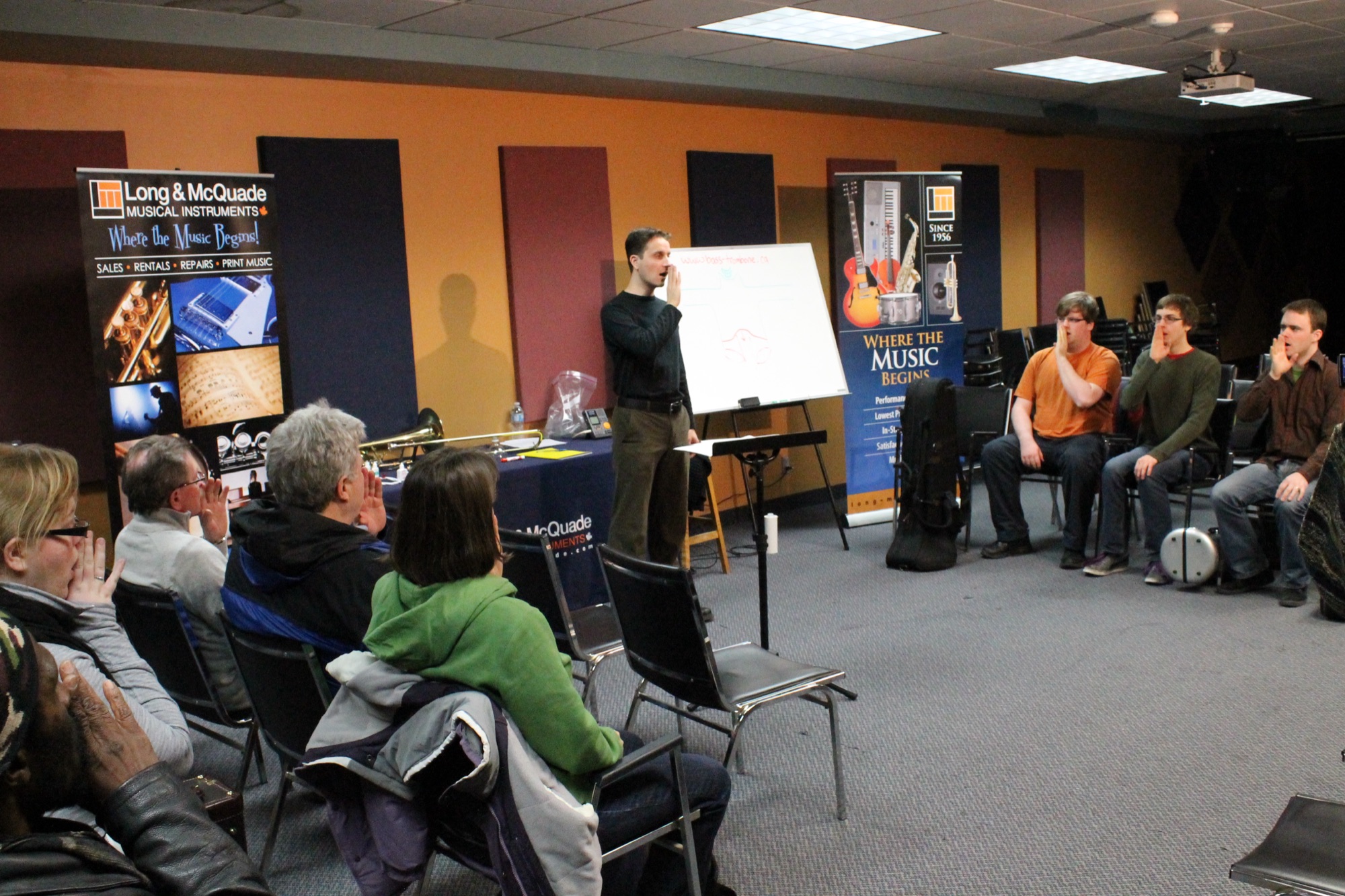 Barnaby Kerekes leading a masterclass